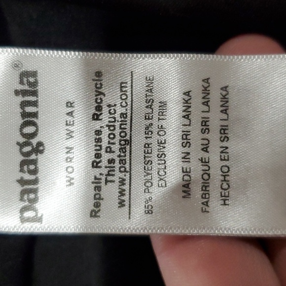 Patagonia stretch draped open back black soft stretch dress - Picture 7 of 9